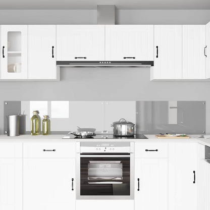 Keuken Achterwand 2 pcs Lichtgrijs 120 x 40 cm gehard glas