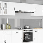 Kitchen Splashback 2 pcs Light Grey 120 x 50 cm Tempered Glass