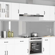 Keuken spatscherm 2 stuks 120x60 cm gehard glas lichtgrijs