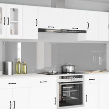Keuken Achterwand 2 pcs Lichtgrijs 120 x 60 cm gehard glas