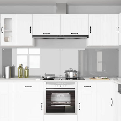 Keuken Achterwand 2 pcs Lichtgrijs 120 x 60 cm gehard glas