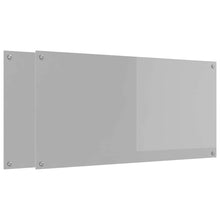 Keuken Achterwand 2 pcs Lichtgrijs 120 x 60 cm gehard glas