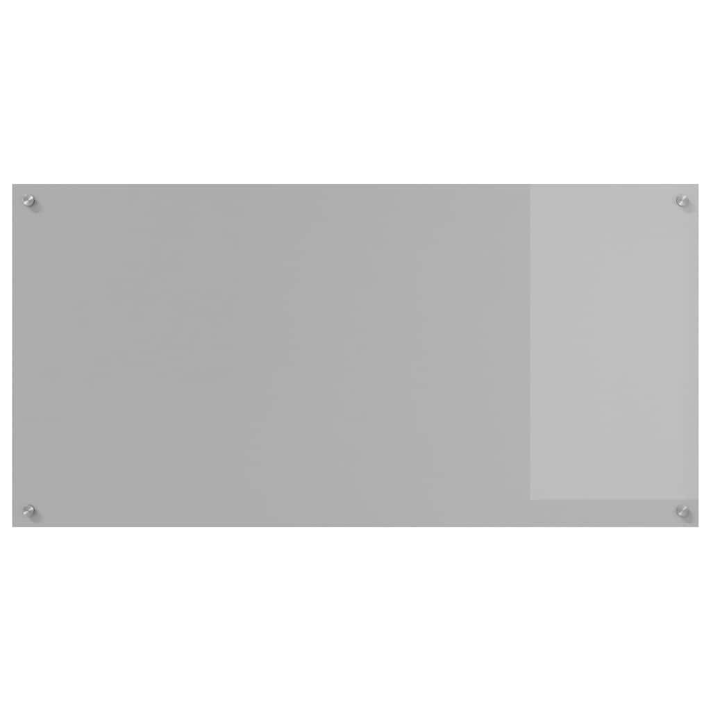 Keuken Achterwand 2 pcs Lichtgrijs 120 x 60 cm gehard glas