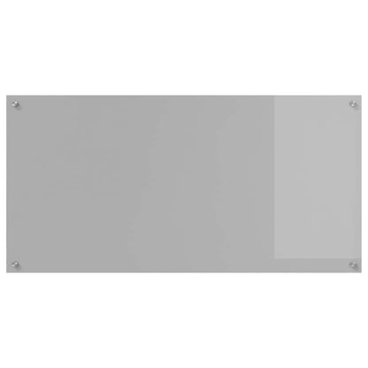 Keuken Achterwand 2 pcs Lichtgrijs 120 x 60 cm gehard glas