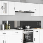 Keuken spatscherm 2 stuks 110x40 cm donkergrijs gehard glas