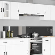 Keuken spatscherm 2 stuks 110x40 cm donkergrijs gehard glas