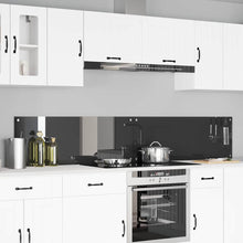 Keuken Achterwand 2 pcs Donkergrijs 110 x 40 cm gehard glas