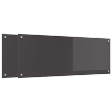 Keuken Achterwand 2 pcs Donkergrijs 110 x 40 cm gehard glas