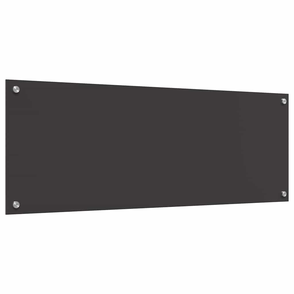 Keuken Achterwand 2 pcs Donkergrijs 110 x 40 cm gehard glas