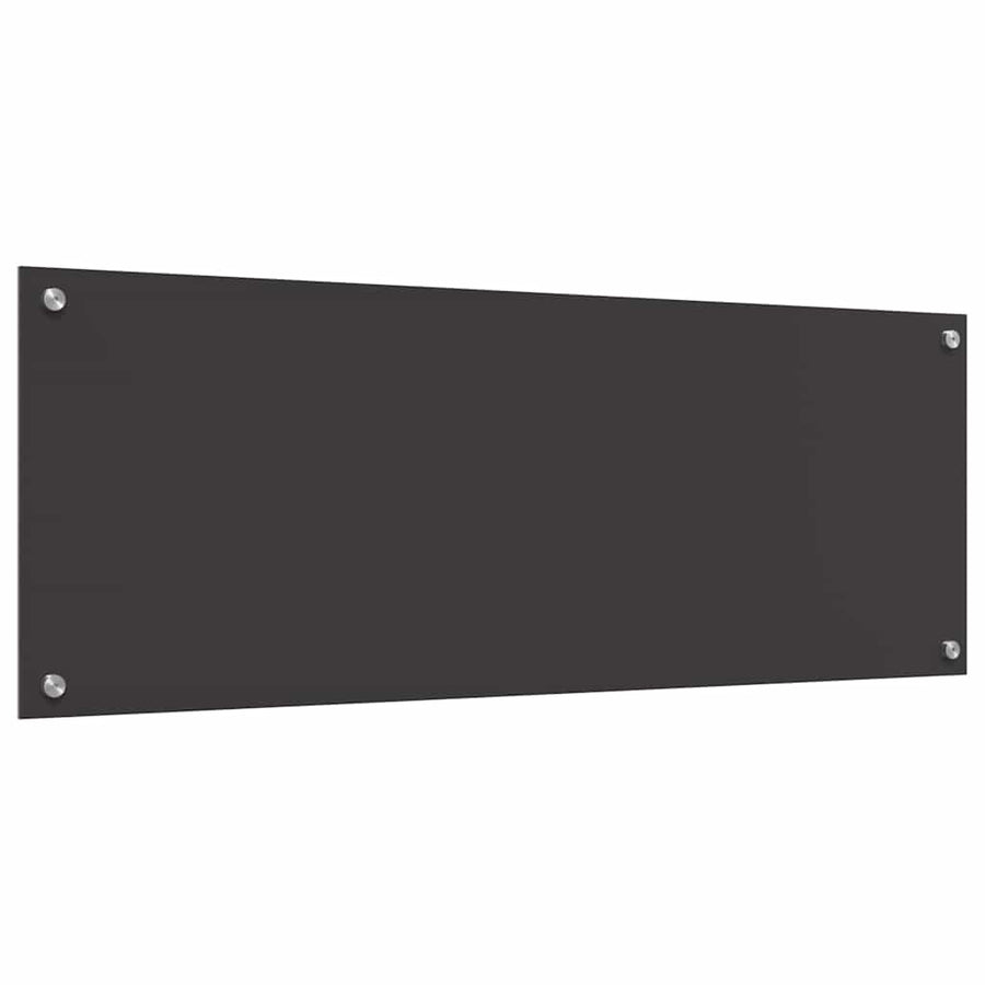 Keuken Achterwand 2 pcs Donkergrijs 110 x 40 cm gehard glas