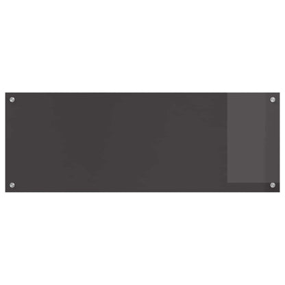 Keuken Achterwand 2 pcs Donkergrijs 110 x 40 cm gehard glas