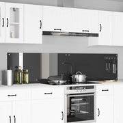 Kitchen Splashback 2 pcs Dark Grey 110 x 50 cm Tempered Glass