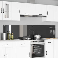 Keuken Achterwand 2 pcs Donkergrijs 110 x 50 cm gehard glas