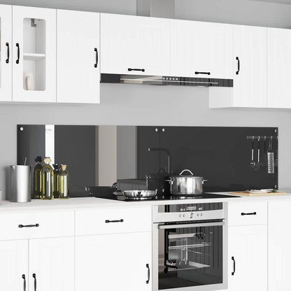 Keuken Achterwand 2 pcs Donkergrijs 110 x 50 cm gehard glas