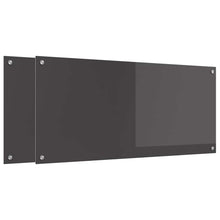 Keuken Achterwand 2 pcs Donkergrijs 110 x 50 cm gehard glas