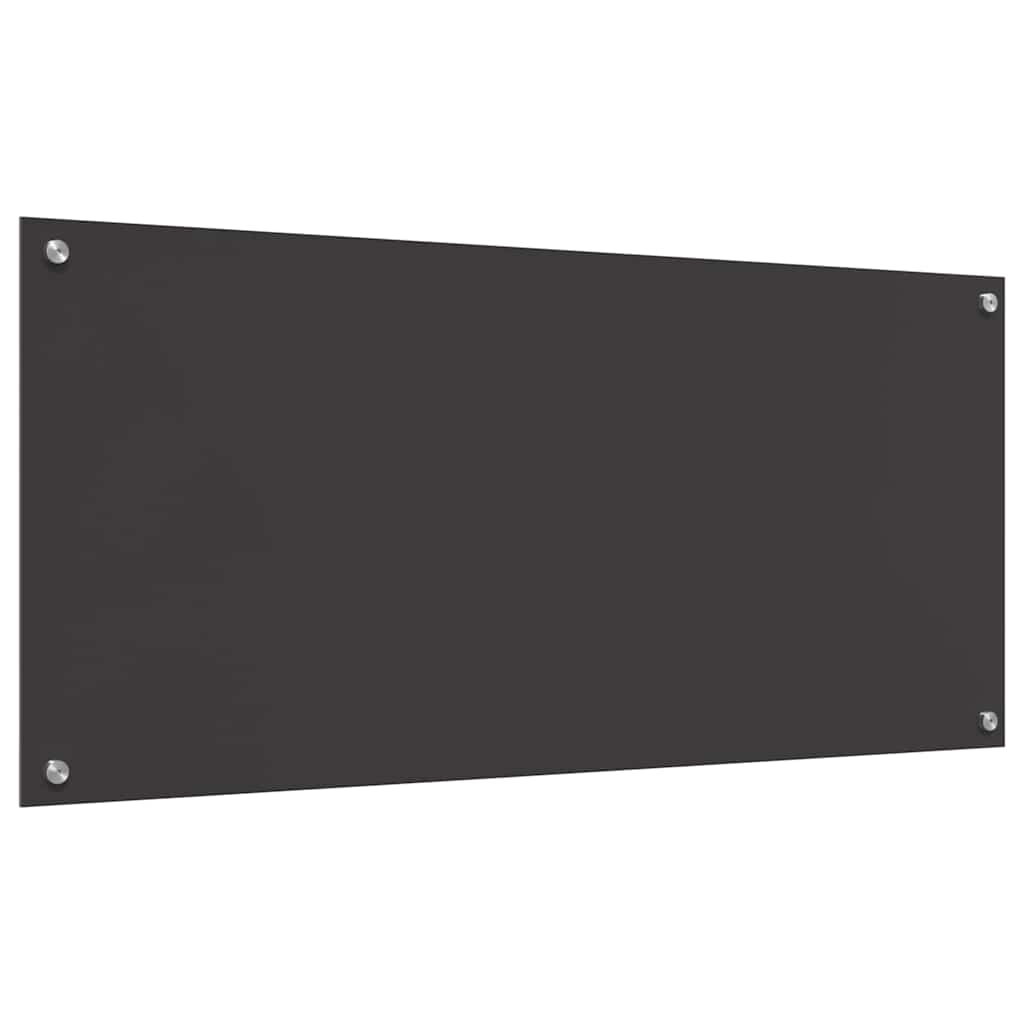 Keuken Achterwand 2 pcs Donkergrijs 110 x 50 cm gehard glas