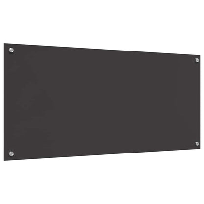 Keuken Achterwand 2 pcs Donkergrijs 110 x 50 cm gehard glas