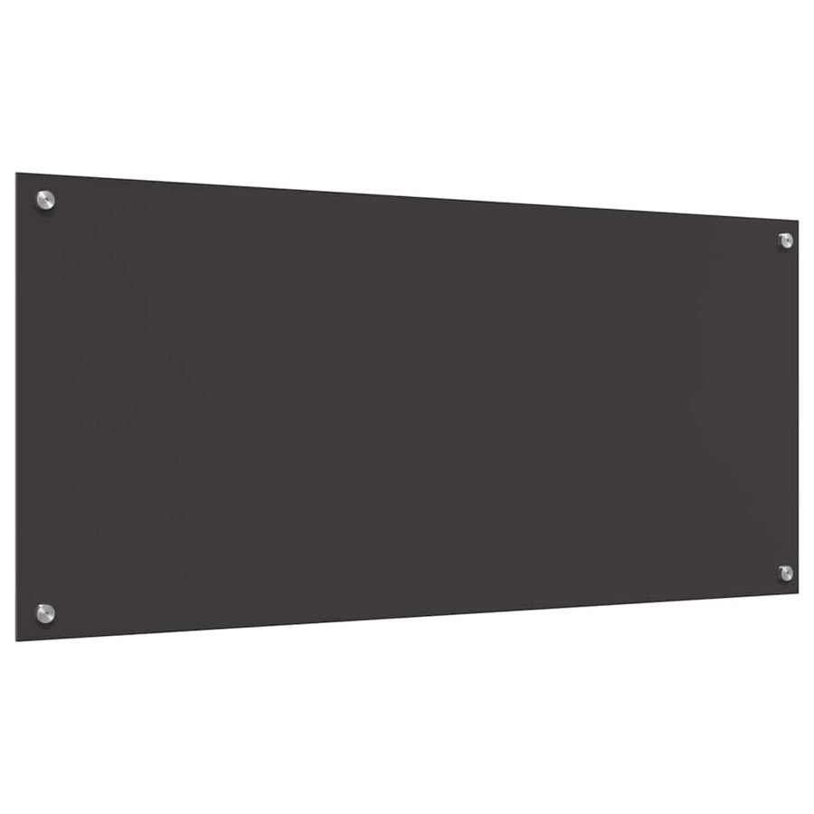 Keuken Achterwand 2 pcs Donkergrijs 110 x 50 cm gehard glas