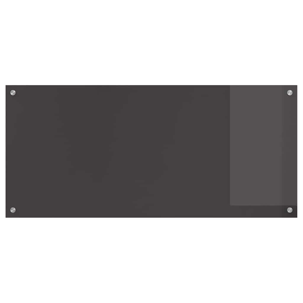 Keuken Achterwand 2 pcs Donkergrijs 110 x 50 cm gehard glas