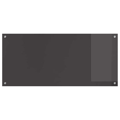 Keuken Achterwand 2 pcs Donkergrijs 110 x 50 cm gehard glas