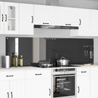 Keukenachterwand 2 stuks 110x60 cm donkergrijs gehard glas
