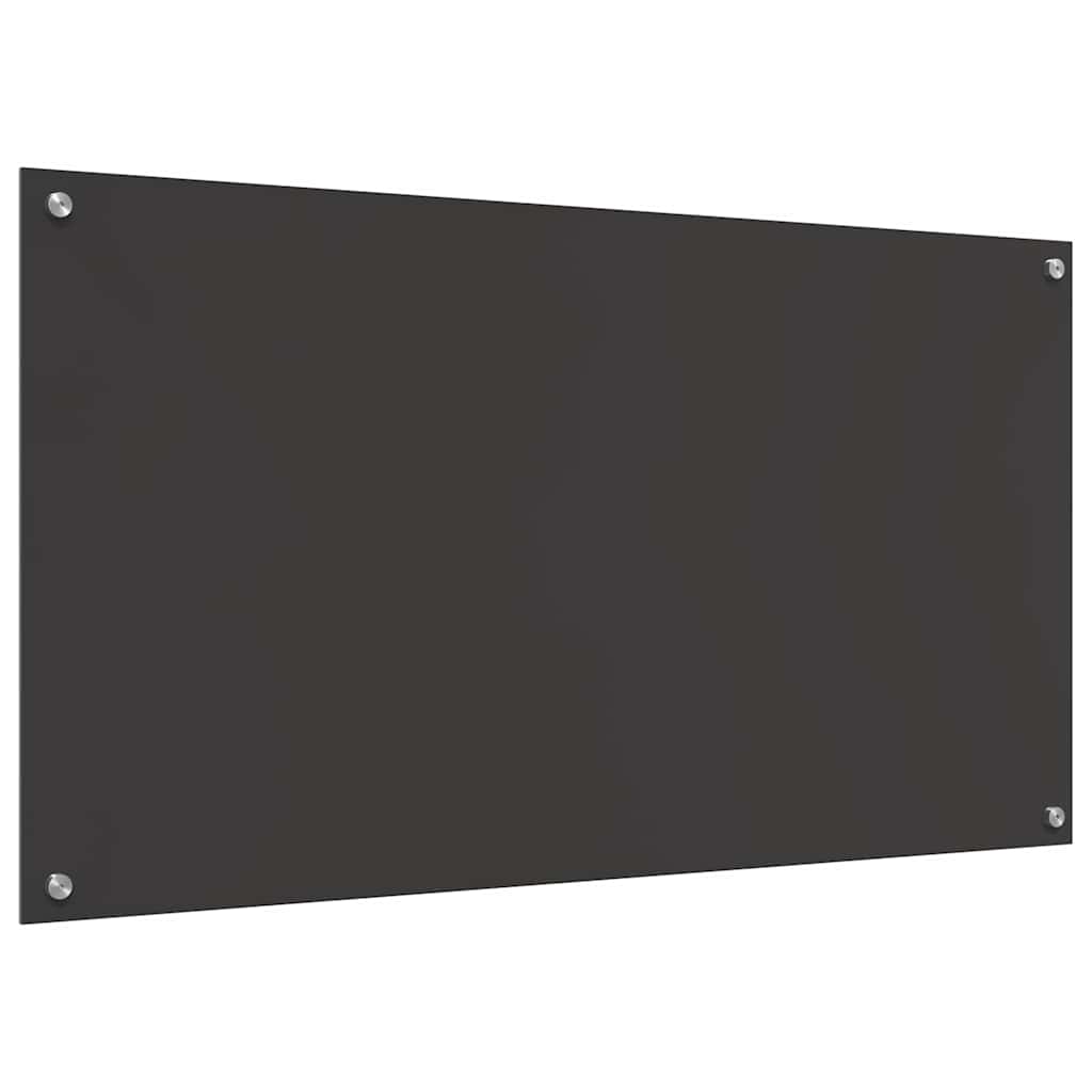 Keukenachterwand 2 pcs Donkergrijs 110 x 60 cm gehard glas