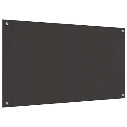 Keukenachterwand 2 pcs Donkergrijs 110 x 60 cm gehard glas