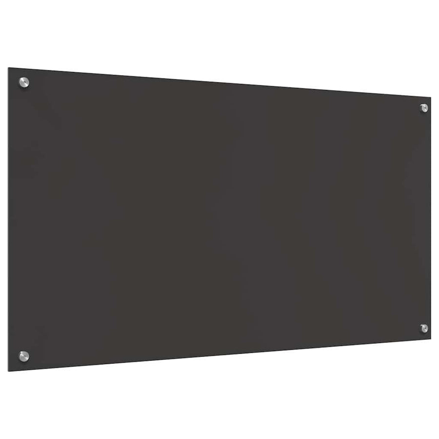 Keukenachterwand 2 pcs Donkergrijs 110 x 60 cm gehard glas