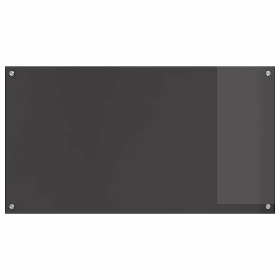 Keukenachterwand 2 pcs Donkergrijs 110 x 60 cm gehard glas