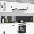Keuken spatscherm 2 stuks 120x40 cm gehard glas donkergrijs