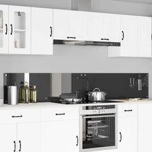 Keuken Achterwand 2 pcs Donkergrijs 120 x 40 cm gehard glas