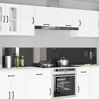 Keuken Achterwand 2 pcs Donkergrijs 120 x 40 cm gehard glas