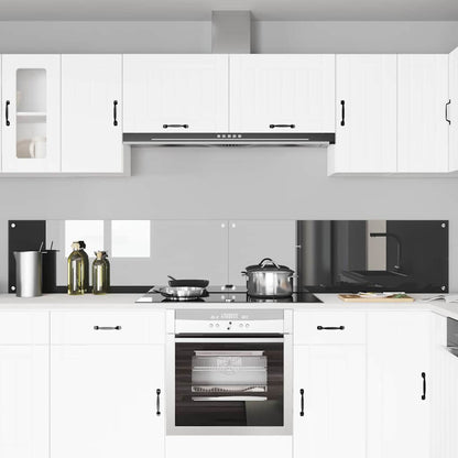 Keuken Achterwand 2 pcs Donkergrijs 120 x 40 cm gehard glas
