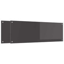 Keuken Achterwand 2 pcs Donkergrijs 120 x 40 cm gehard glas