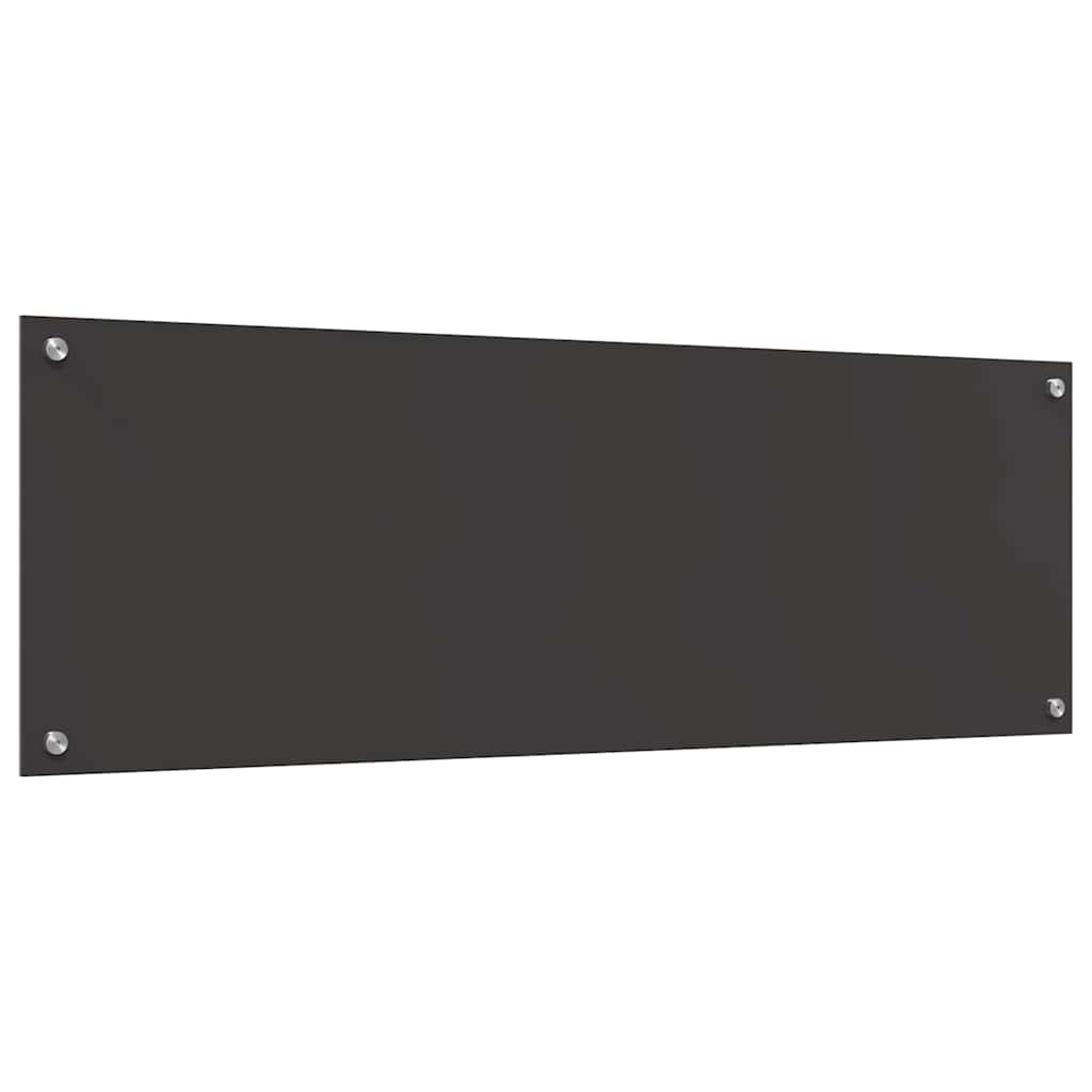 Keuken Achterwand 2 pcs Donkergrijs 120 x 40 cm gehard glas