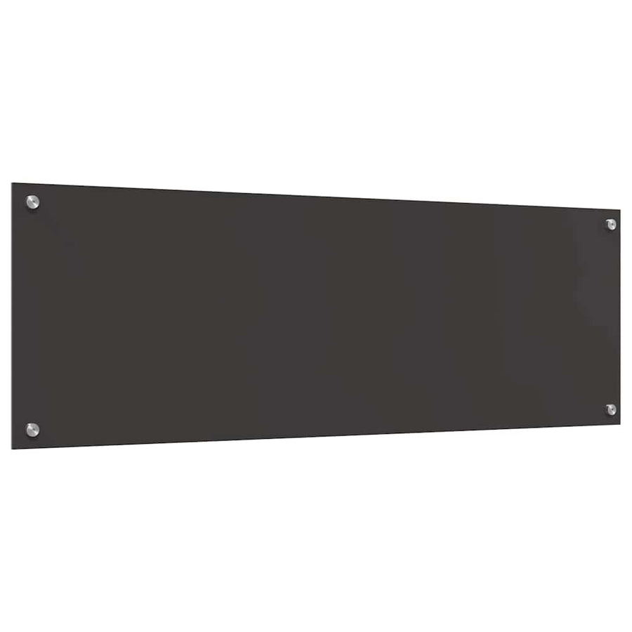 Keuken Achterwand 2 pcs Donkergrijs 120 x 40 cm gehard glas