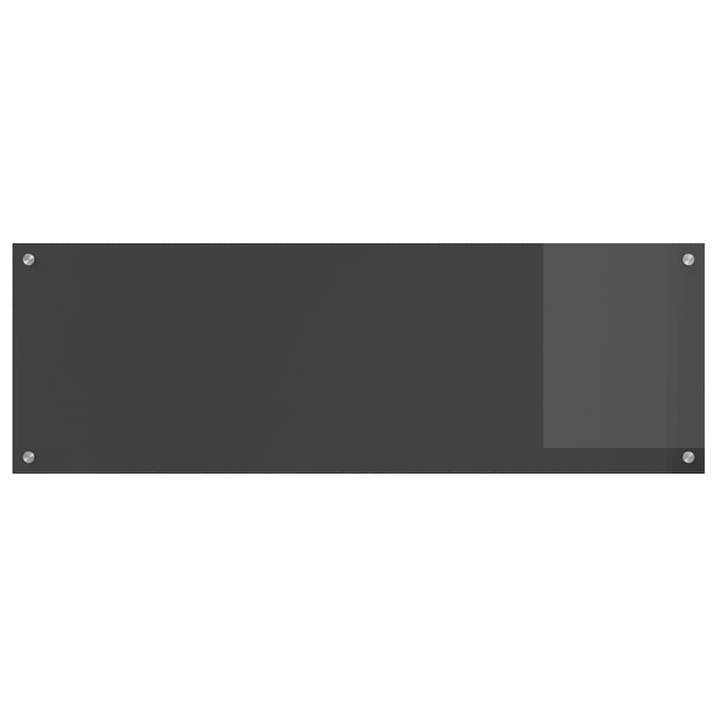 Keuken Achterwand 2 pcs Donkergrijs 120 x 40 cm gehard glas