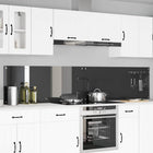 Keukenachterwand 2 pcs Donkergrijs 120 x 50 cm gehard glas