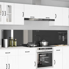 Keukenachterwand 2 pcs Donkergrijs 120 x 50 cm gehard glas