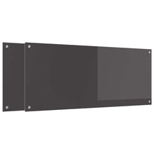 Keukenachterwand 2 pcs Donkergrijs 120 x 50 cm gehard glas