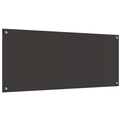 Keukenachterwand 2 pcs Donkergrijs 120 x 50 cm gehard glas