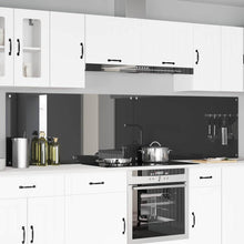 Keuken Achterwand 2 pcs Donkergrijs 120 x 60 cm gehard glas