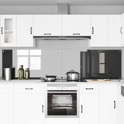 Keuken Achterwand 2 pcs Donkergrijs 120 x 60 cm gehard glas