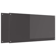 Keuken Achterwand 2 pcs Donkergrijs 120 x 60 cm gehard glas