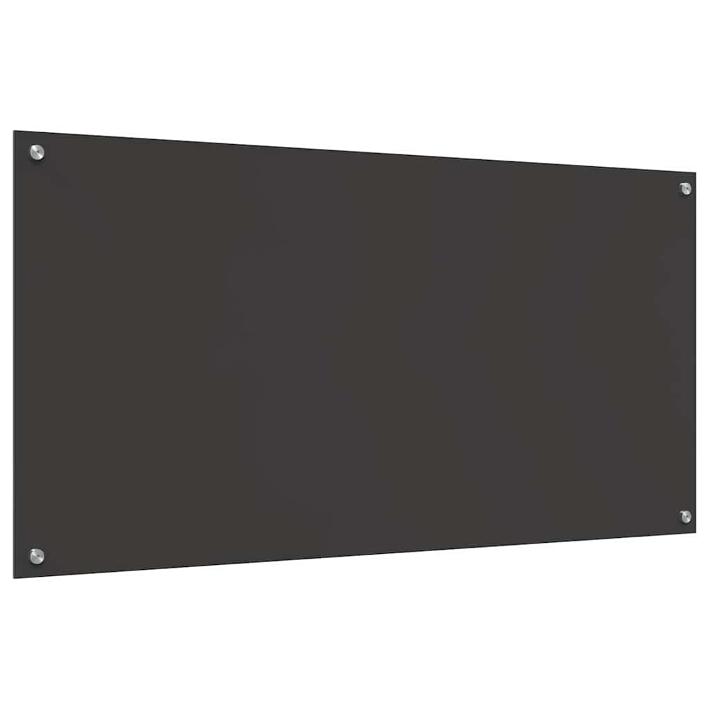 Keuken Achterwand 2 pcs Donkergrijs 120 x 60 cm gehard glas