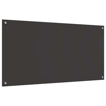 Keuken Achterwand 2 pcs Donkergrijs 120 x 60 cm gehard glas
