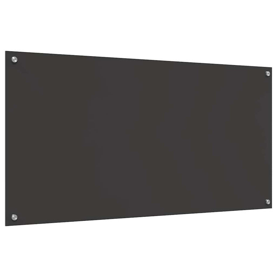 Keuken Achterwand 2 pcs Donkergrijs 120 x 60 cm gehard glas