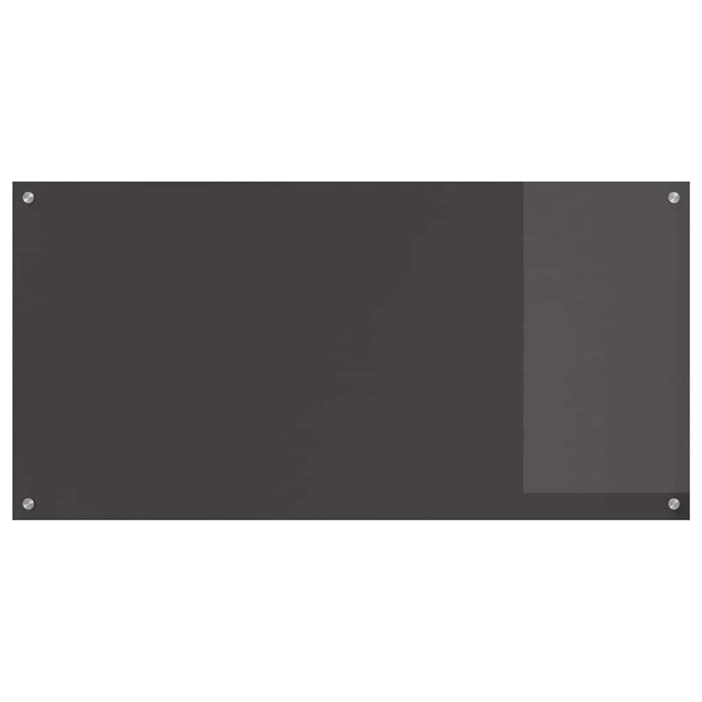 Keuken Achterwand 2 pcs Donkergrijs 120 x 60 cm gehard glas