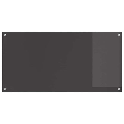 Keuken Achterwand 2 pcs Donkergrijs 120 x 60 cm gehard glas