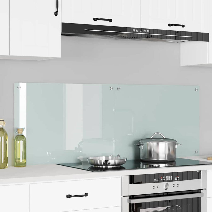 Keuken Achterwand Wit 70 x 50 x 0.8 cm gehard glas